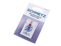 Schmetz Dvojjehla Stretch 2,5/75; 4,0/75 na kartě - (2,5/75) nikl