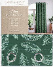 AmeliaHome Závěs Calm s průchodkami 140x250 zelený