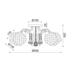 ACA ACA Lighting Elegant stropní svítidlo EG165885C