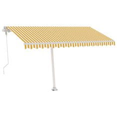 Vidaxl Automatická markýza LED a senzor větru 400 x 300 cm žlutá/bílá