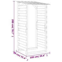 Vidaxl Pergoly se střechou 6 ks 100x90x200 cm impregnovaná borovice