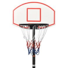 Vidaxl Basketbalový koš bílý 216–250 cm polyethylen