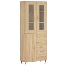 Vidaxl Skříň highboard dub sonoma 69,5 x 34 x 180 cm kompozitní dřevo