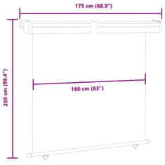 Vidaxl Balkonová zástěna 175 x 250 cm šedá