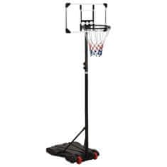 Vidaxl Basketbalový koš s průhlednou deskou 216 x 250 cm polykarbonát