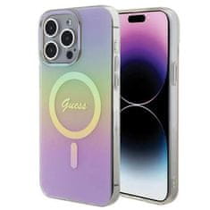 Guess hard silikonový kryt iPhone 15 PRO 6.1" pink IML Iridescent MagSafe