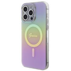 Guess hard silikonový kryt iPhone 15 PRO 6.1" pink IML Iridescent MagSafe