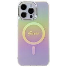 Guess hard silikonový kryt iPhone 15 PRO 6.1" pink IML Iridescent MagSafe