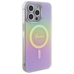 Guess hard silikonový kryt iPhone 15 PRO 6.1" pink IML Iridescent MagSafe