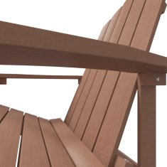 Vidaxl Zahradní křeslo Adirondack HDPE hnědé