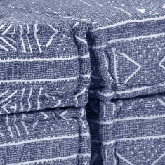 Vidaxl 2místný modulární pouf indigo textil