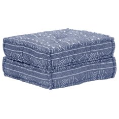 Vidaxl 2místný modulární pouf indigo textil