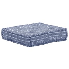 Vidaxl 2místný modulární pouf indigo textil