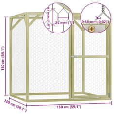 Vidaxl Klec pro kuřata 1,5 x 1,5 x 1,5 m ocel