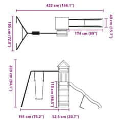 Vidaxl Dětské hřiště na zahradu impregnované borové dřevo