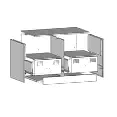 Vidaxl TV skříňky 2 ks bílé 67 x 39 x 44 cm ocel