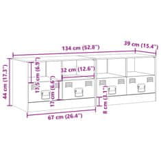 Vidaxl TV skříňky 2 ks antracitové 67 x 39 x 44 cm ocel