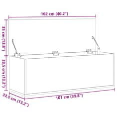 Vidaxl Úložný regál dub sonoma 102 x 35 x 35 cm kompozitní dřevo