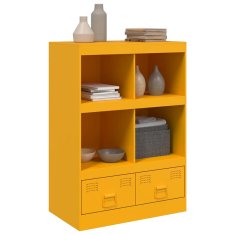 Vidaxl Highboard hořčicově žlutý 67 x 39 x 95 cm ocel