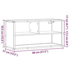 Vidaxl TV skříňka černá 80 x 31 x 39,5 cm kompozitní dřevo a kov