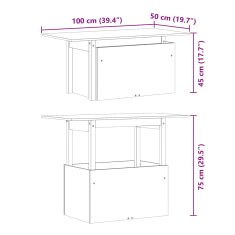 Vidaxl Zahradní stůl voskově hnědý 100x50x75 cm masivní borové dřevo