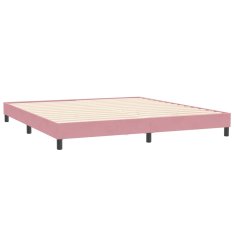 Vidaxl Box spring postel s matracemi růžová 200x210 cm samet