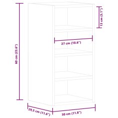 Vidaxl Horní skříňka kouřový dub 30x29,5x60 cm dřevotříska