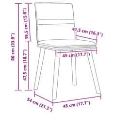 Vidaxl Jídelní židle 2 ks krémové textil