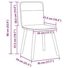 Vidaxl Jídelní židle 2 ks tmavě šedé textil
