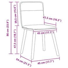 Vidaxl Jídelní židle 2 ks vínové textil
