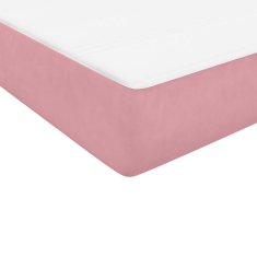 Vidaxl Box spring postel s matracemi růžová 180x210 cm samet