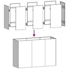 Vidaxl Truhlík 120x40x80 cm nerezová ocel