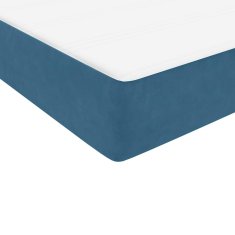 Vidaxl Box spring postel s matracemi tmavě modrá 180x210 cm samet