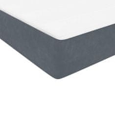 Vidaxl Box spring postel s matracemi tmavě šedá 200x210 cm samet