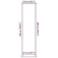 Vidaxl Rohožka Stripe Černá a šedá 115x500 cm