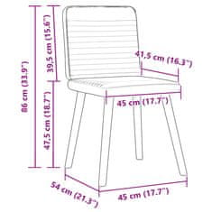 Vidaxl Jídelní židle 2 ks tmavě šedé textil