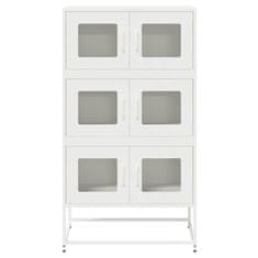 Vidaxl Skříň highboard bílá 68x39x123 cm ocel