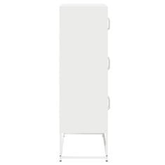 Vidaxl Skříň highboard bílá 68x39x123 cm ocel