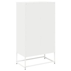 Vidaxl Skříň highboard bílá 68x39x123 cm ocel