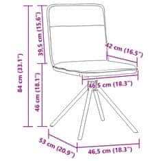 Vidaxl Jídelní židle 6 ks plátno