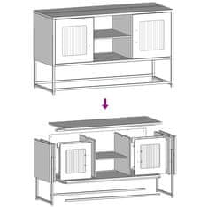 Vidaxl TV skříňka antracitová 68 x 39 x 60,5 cm ocel