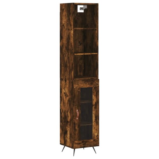 Vidaxl Skříň highboard kouřový dub 34,5 x 34 x 180 cm kompozitní dřevo