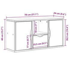 Vidaxl TV skříňka se zásuvkou "ODDA" 79x24x40 cm Borovicový masiv