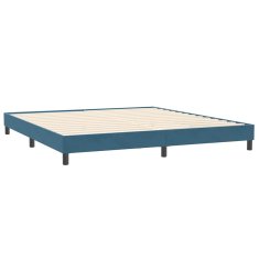 Vidaxl Box spring postel s matracemi tmavě modrá 180x210 cm samet