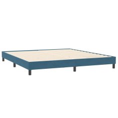 Vidaxl Box spring postel s matracemi tmavě modrá 200x210 cm samet