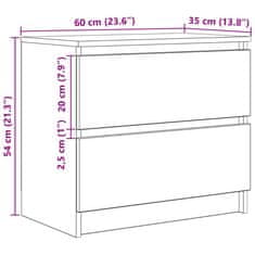 Vidaxl TV skříňka šedá sonoma 60x35x54 cm kompozitní dřevo