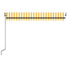 Vidaxl Automatická zatahovací markýza 450 x 300 cm žlutobílá