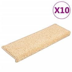 Vidaxl Nášlapy na schody 10 ks 65 x 21 x 4 cm hnědé