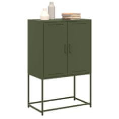 Vidaxl Skříň highboard olivově zelená 68,5 x 38,5 x 107 cm ocel