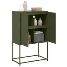 Vidaxl Skříň highboard olivově zelená 68,5 x 38,5 x 107 cm ocel